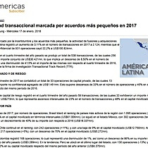 Actividadtransaccionalmarcadaporacuerdosmspequeosen2017